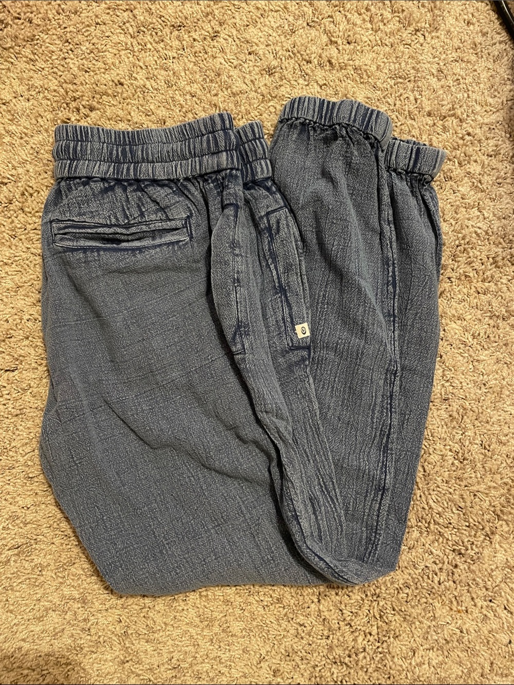 Rip Curl Light Navy Jogger Pants with Elastic Waist
